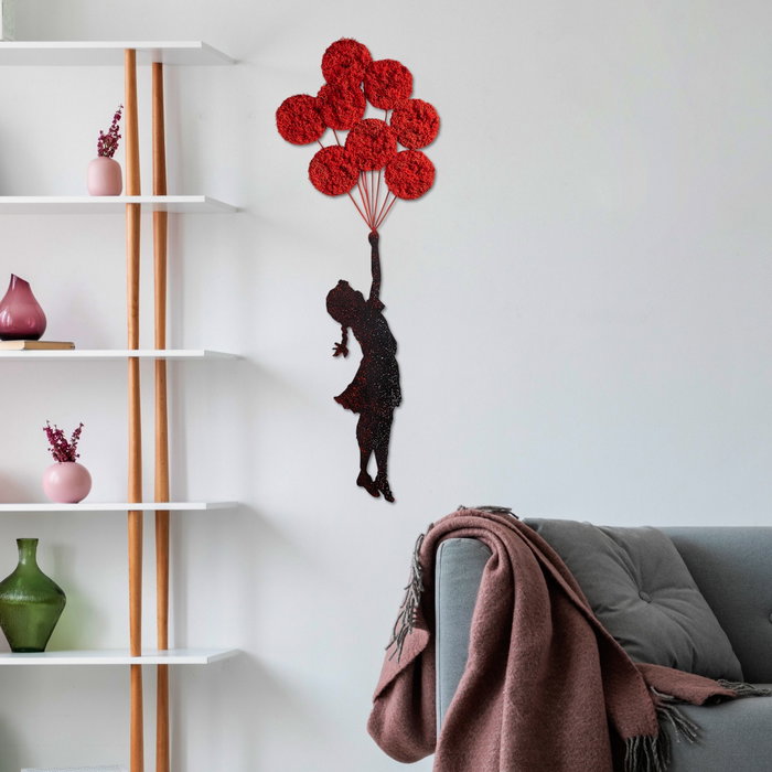 Wallity Banksy - 11-1 Escultura de pared en Rojo y Negro Wallity Banksy - 11-1 Escultura de pared en Rojo y Negro